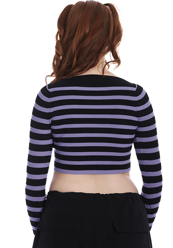 Frances Striped [Lilac/Black] | JUMPER - Image 4