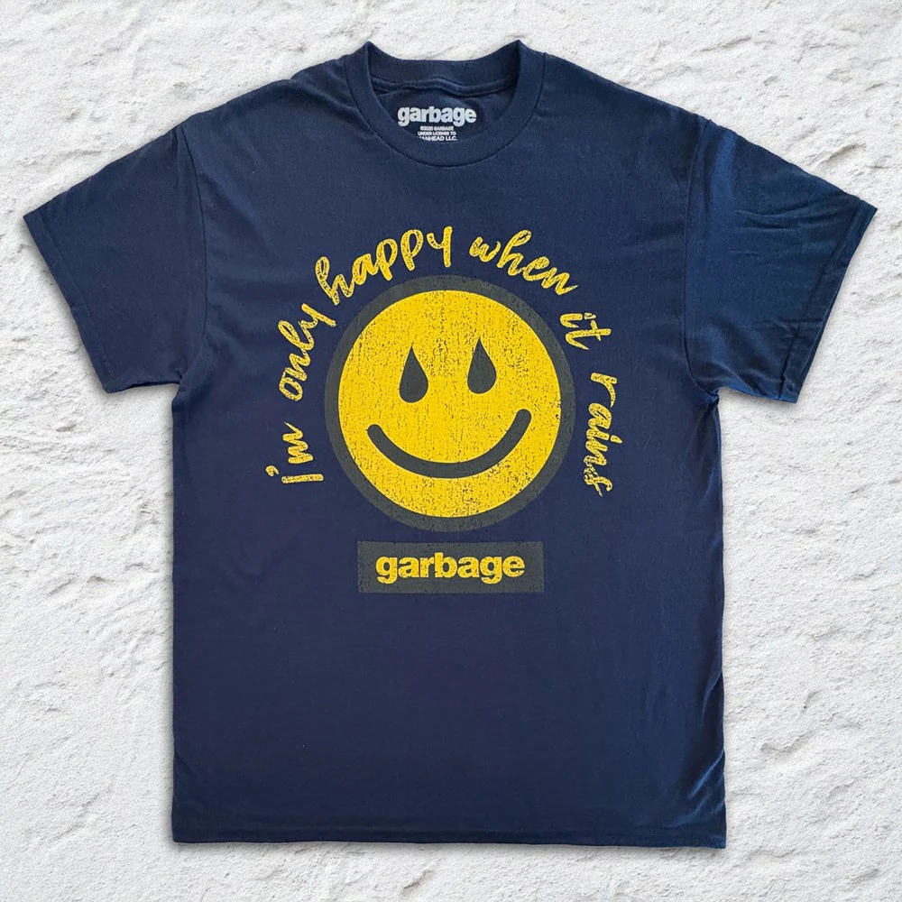 Garbage | I'm Only Happy When It Rains [Navy] T-SHIRT [PREORDER]