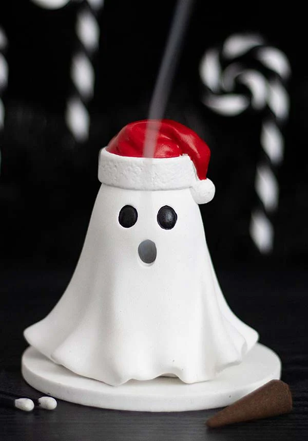 Ghost with Santa Hat | INCENSE CONE BURNER*