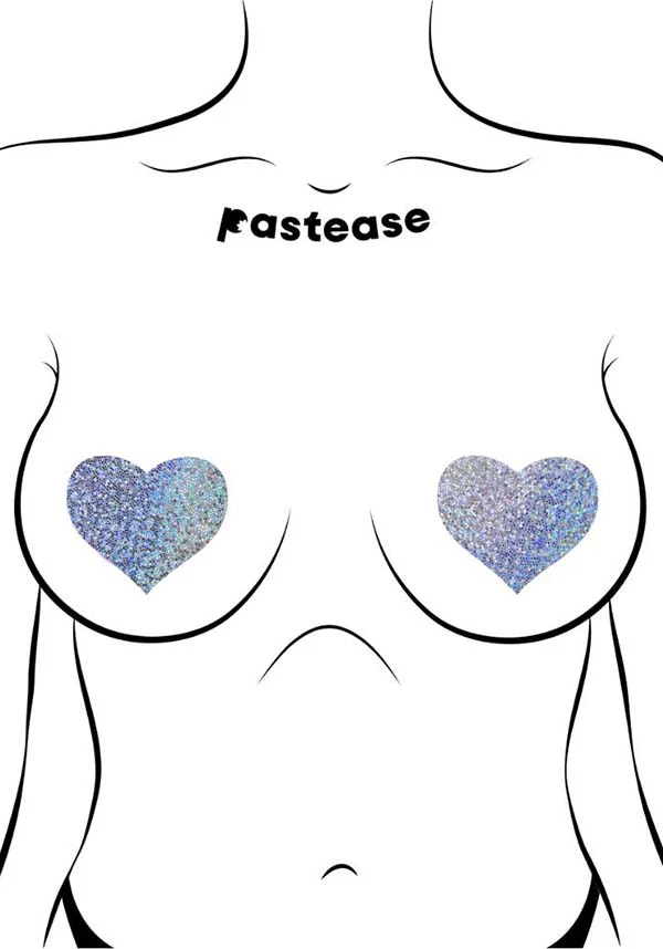 Glitter Heart [Silver] | NIPPLE PASTIES - Image 2