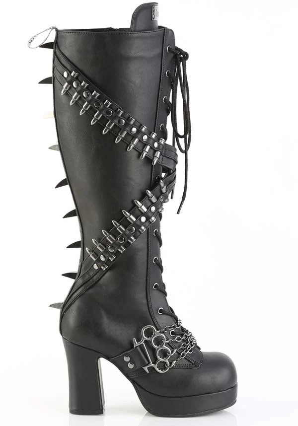 GOTHIKA-108 [Black] | PLATFORM BOOTS [PREORDER] - Image 4