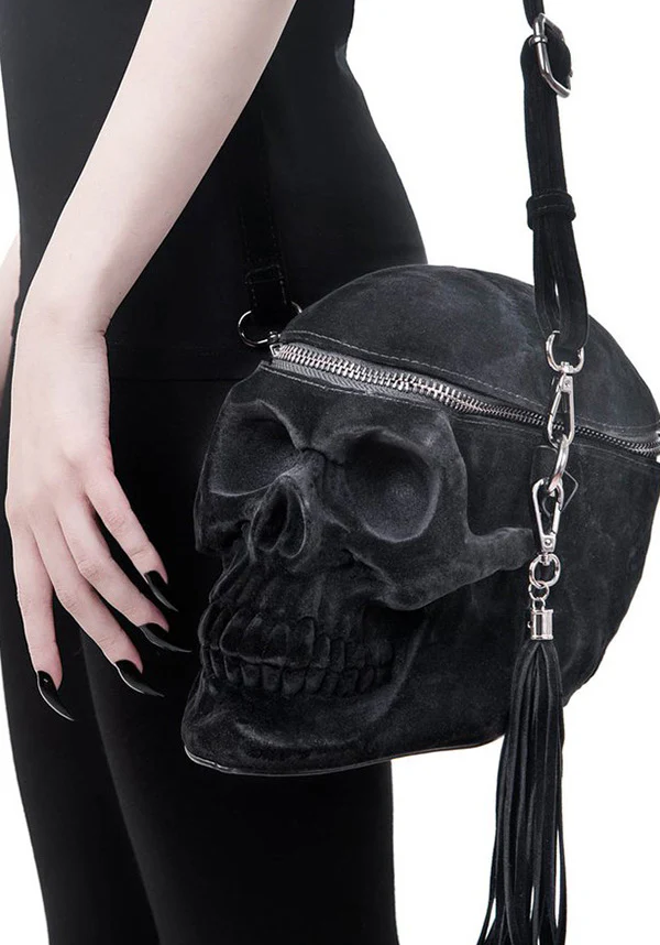 Grave Digger [Black Velvet] | SKULL HANDBAG - Image 2
