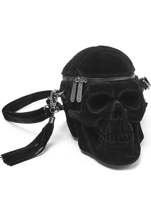 Grave Digger [Black Velvet] | SKULL HANDBAG - Image 3