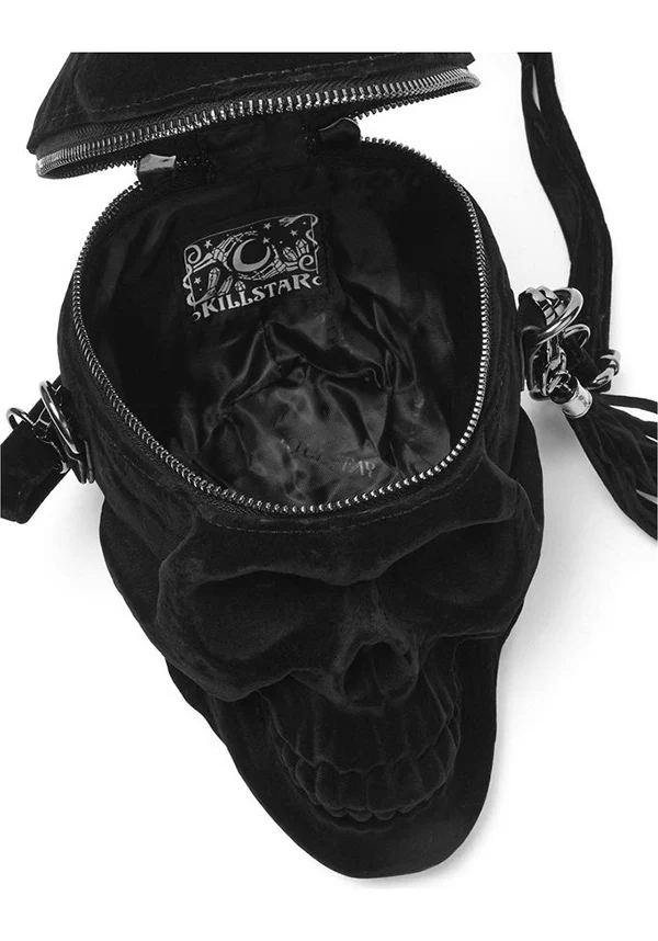 Grave Digger [Black Velvet] | SKULL HANDBAG - Image 4