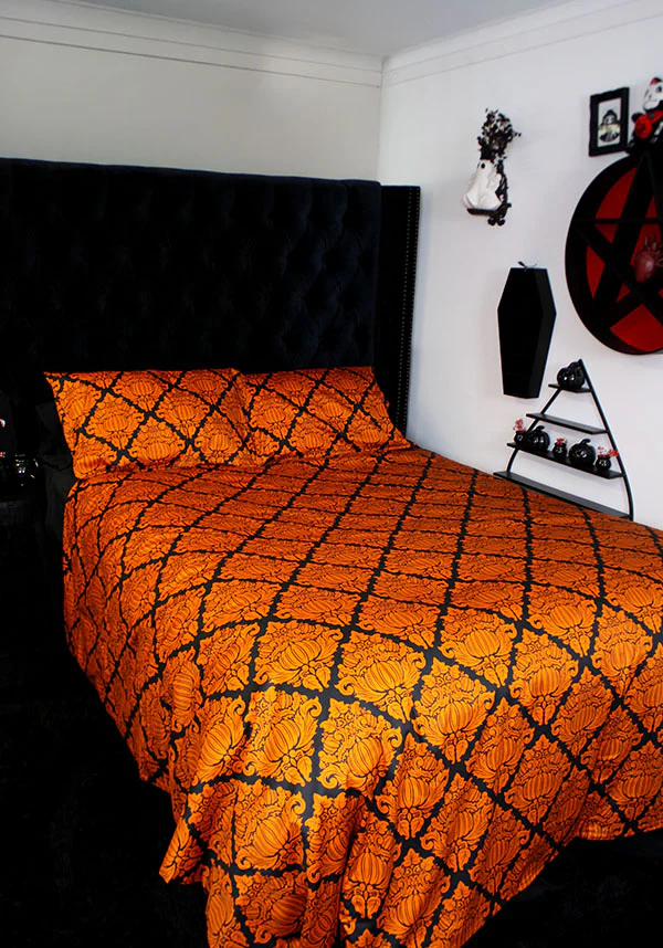 Haunted Harvest [Black/Orange] | QUILT SET [KING] - Image 11