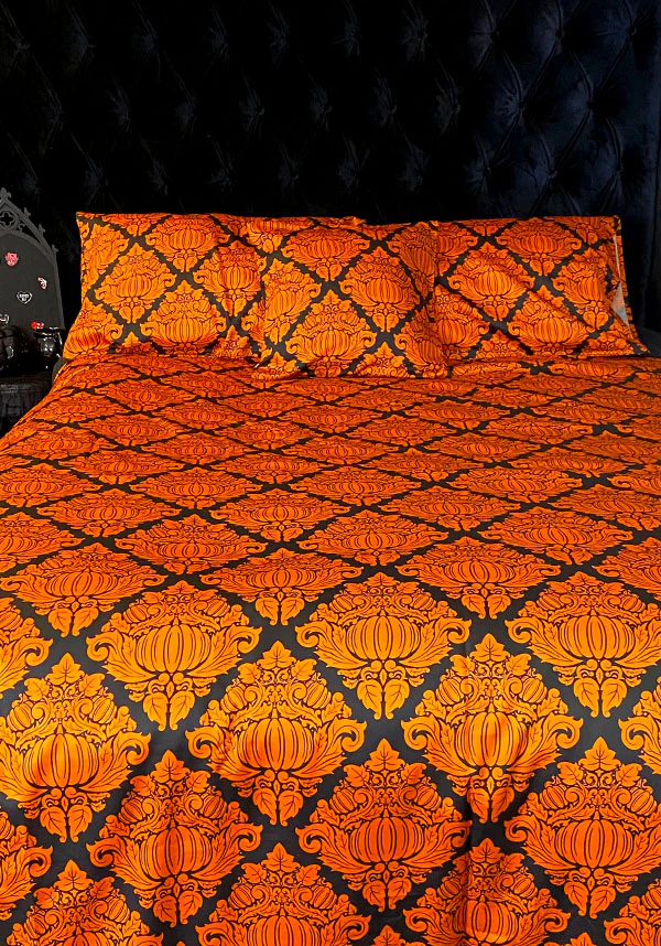 Haunted Harvest [Black/Orange] | QUILT SET [KING] - Image 12