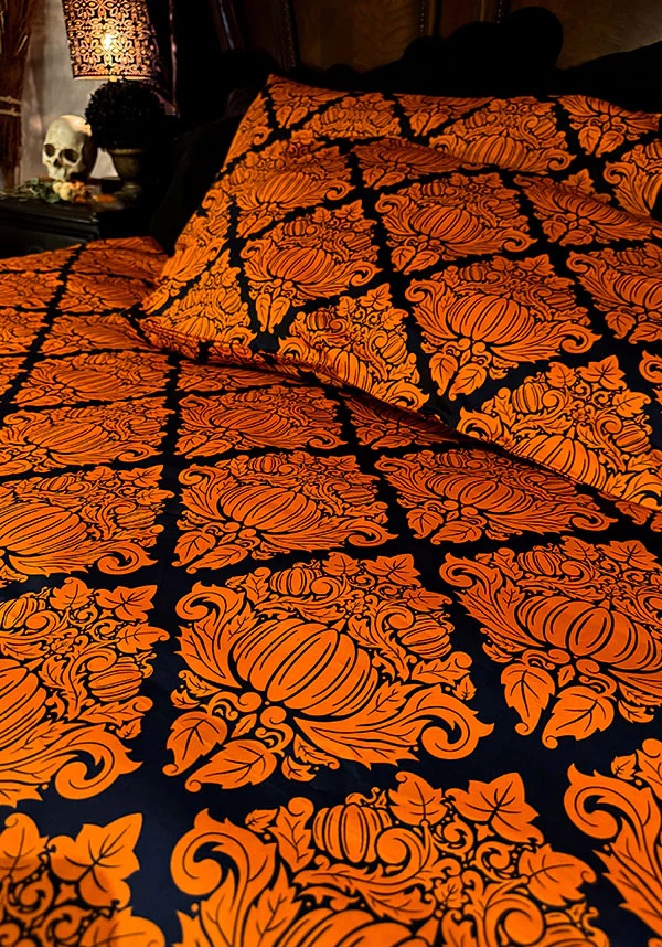 Haunted Harvest [Black/Orange] | QUILT SET [KING] - Image 2