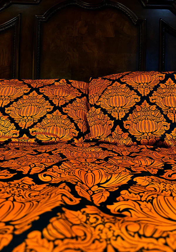 Haunted Harvest [Black/Orange] | QUILT SET [KING] - Image 4