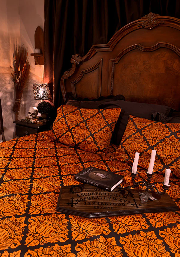 Haunted Harvest [Black/Orange] | QUILT SET [KING] - Image 5