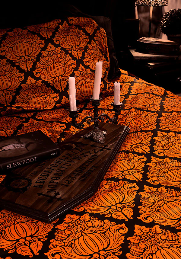 Haunted Harvest [Black/Orange] | QUILT SET [KING] - Image 7
