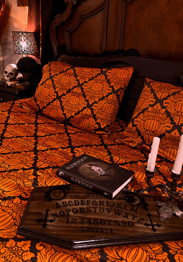 Haunted Harvest [Black/Orange] | QUILT SET [KING SINGLE] - Image 3