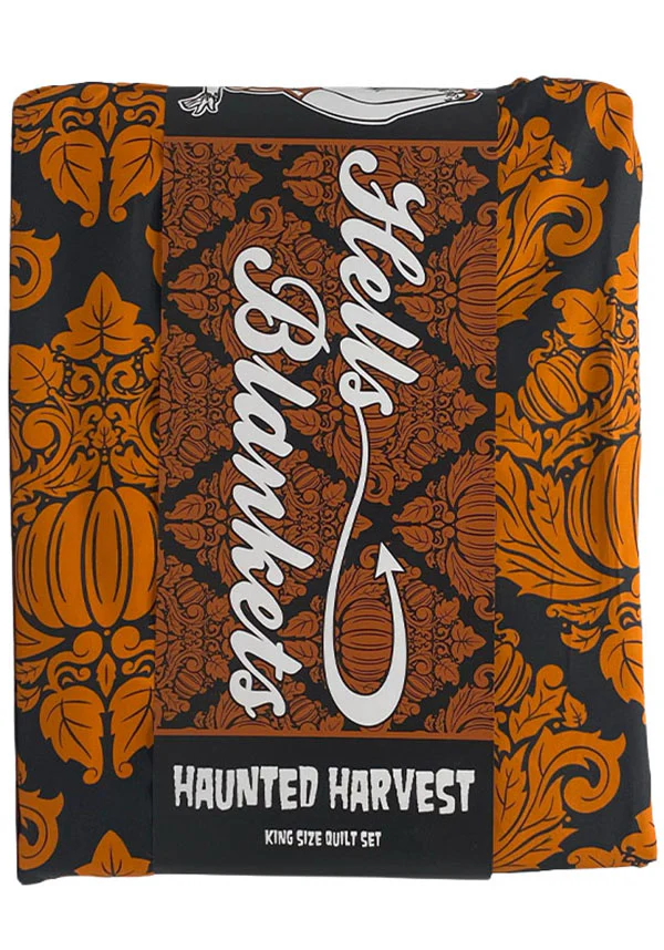 Haunted Harvest [Black/Orange] | QUILT SET [KING SINGLE] - Image 9