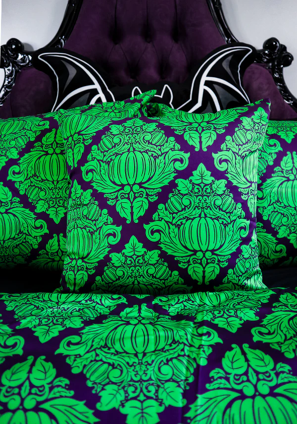 Haunted Harvest [Green/Purple] | CUSHION COVER - Image 3
