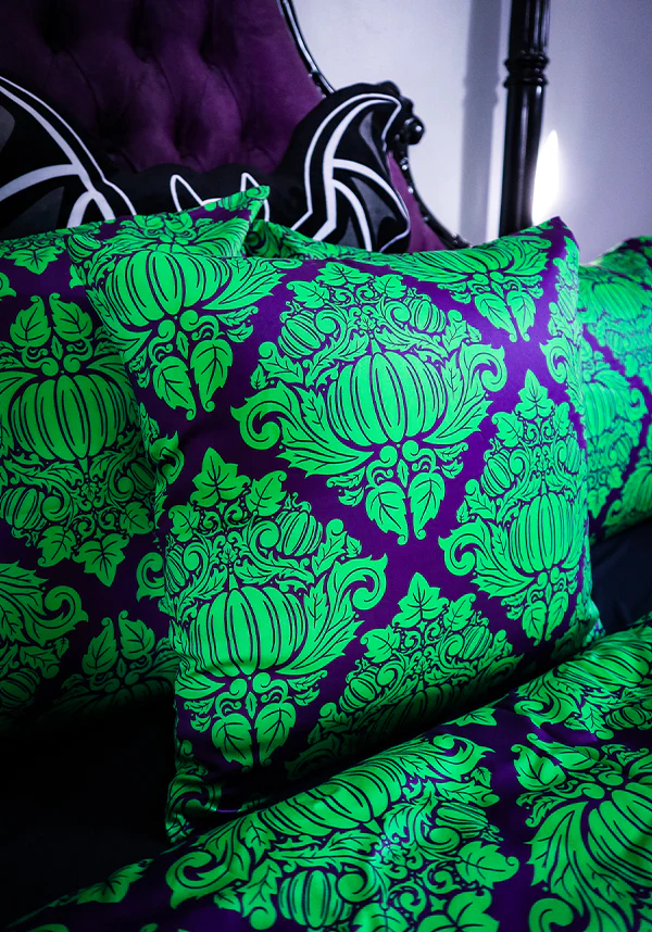 Haunted Harvest [Green/Purple] | CUSHION COVER - Image 4