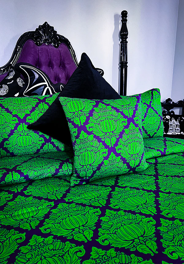 Haunted Harvest [Green/Purple] | CUSHION COVER - Image 5