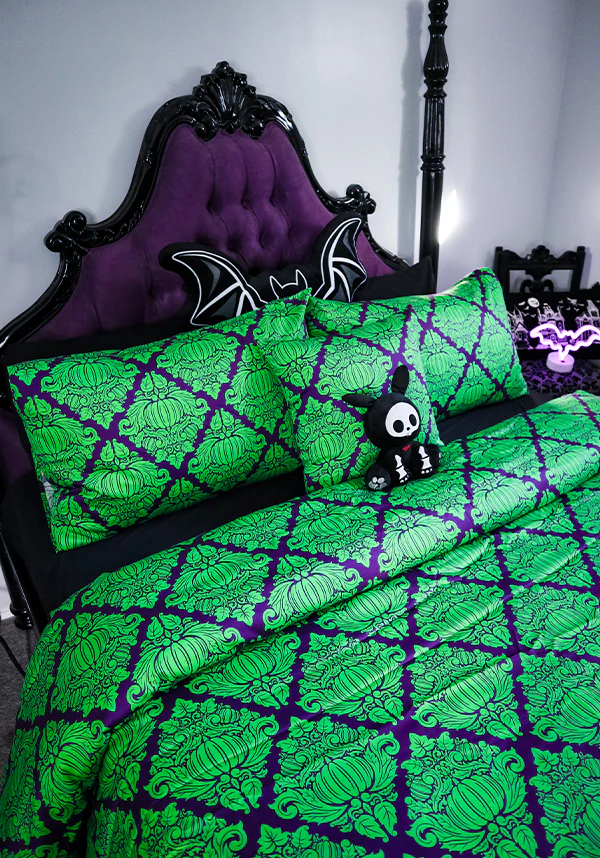 Haunted Harvest [Green/Purple] | QUILT SET [KING SINGLE] - Image 3