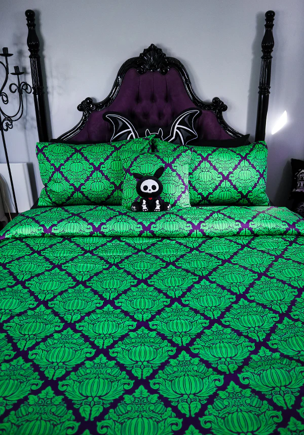 Haunted Harvest [Green/Purple] | QUILT SET [SUPER KING]
