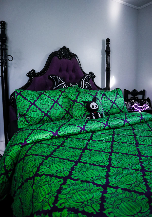 Haunted Harvest [Green/Purple] | QUILT SET [SUPER KING] - Image 2