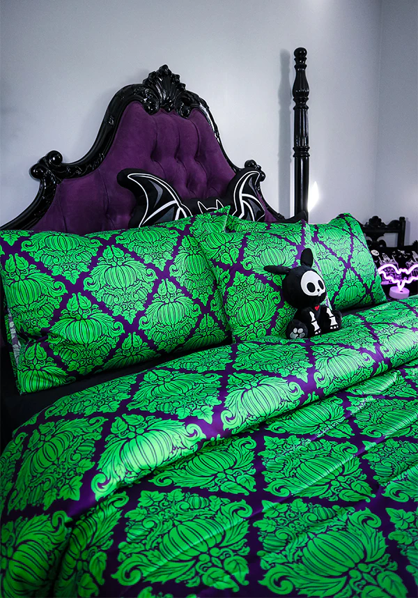 Haunted Harvest [Green/Purple] | QUILT SET [SUPER KING] - Image 4