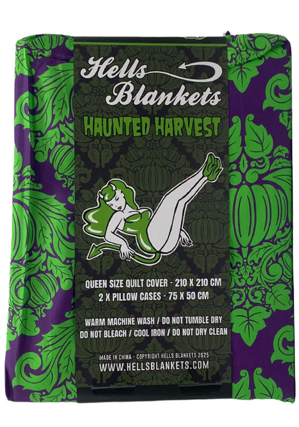 Haunted Harvest [Green/Purple] | QUILT SET [SUPER KING] - Image 7