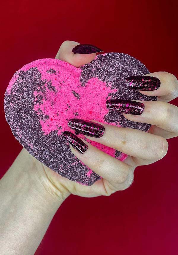 Heart [Pink & Black] | BATH BOMB - Image 3