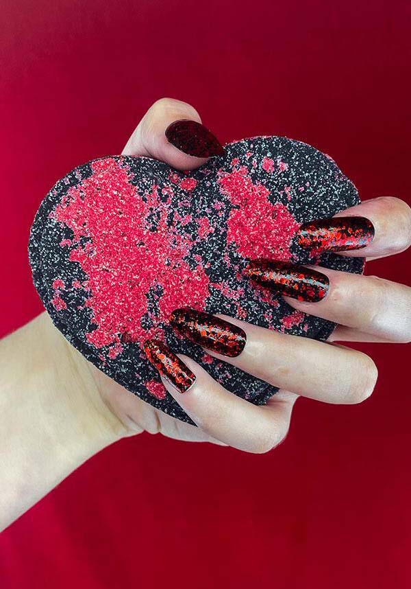 Heart [Red & Black] | BATH BOMB - Image 3