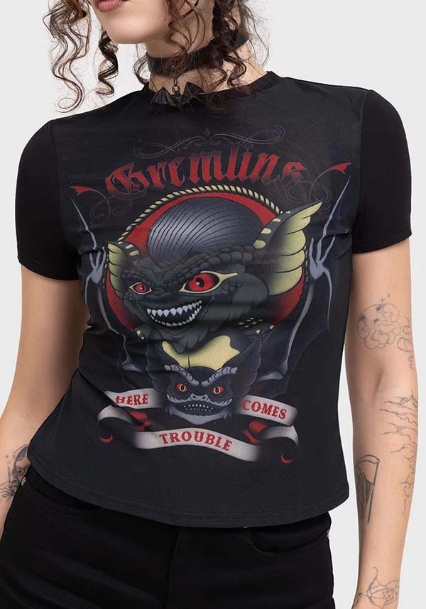 Here Comes Trouble | FITTED T-SHIRT* - Image 2