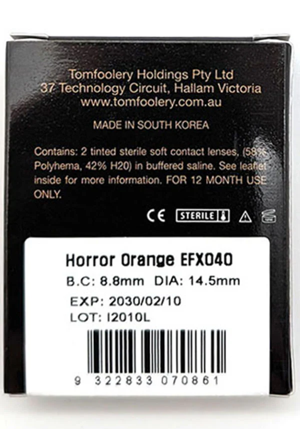 Horror Orange | COSTUME LENSES - Image 3