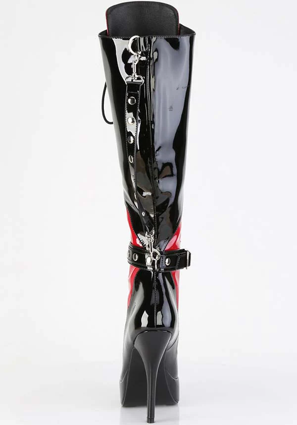 INDULGE-2028 [Black/Red Patent] | BOOTS [PREORDER] - Image 3