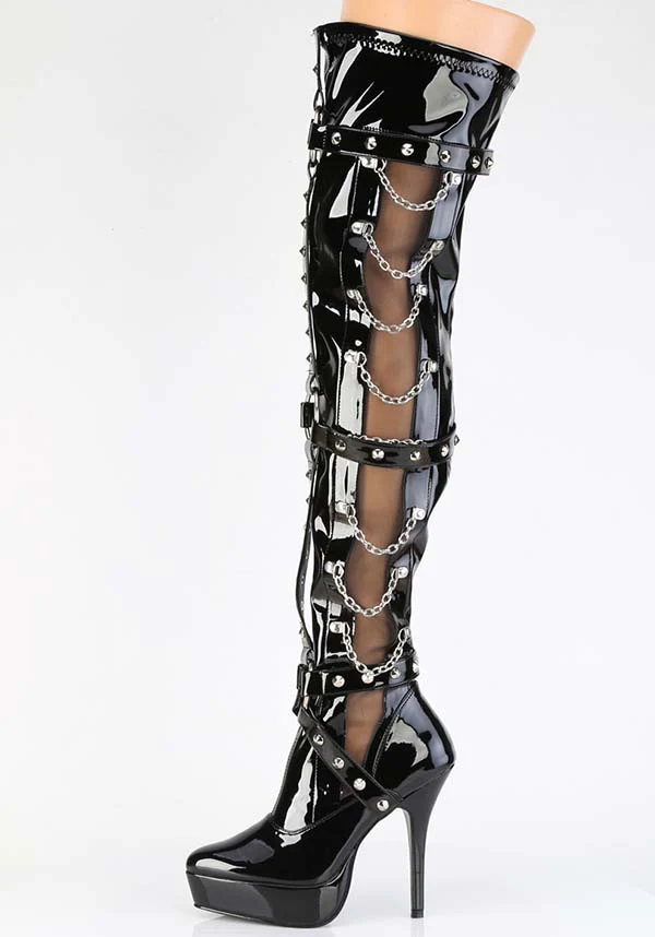 INDULGE-3026 [Black Patent] | BOOTS [PREORDER] - Image 4