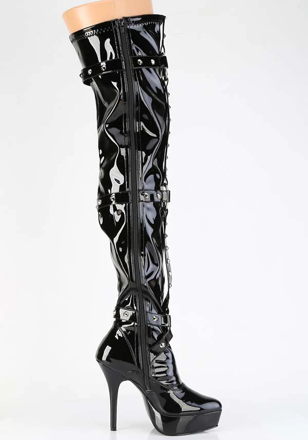 INDULGE-3026 [Black Patent] | BOOTS [PREORDER] - Image 5