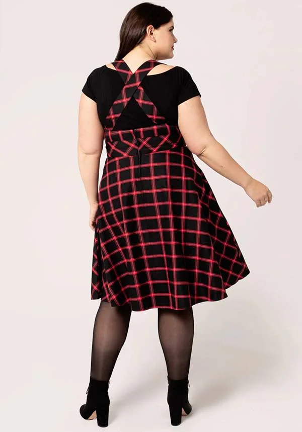 Janine [Black/Red] | PINAFORE DRESS - Image 10