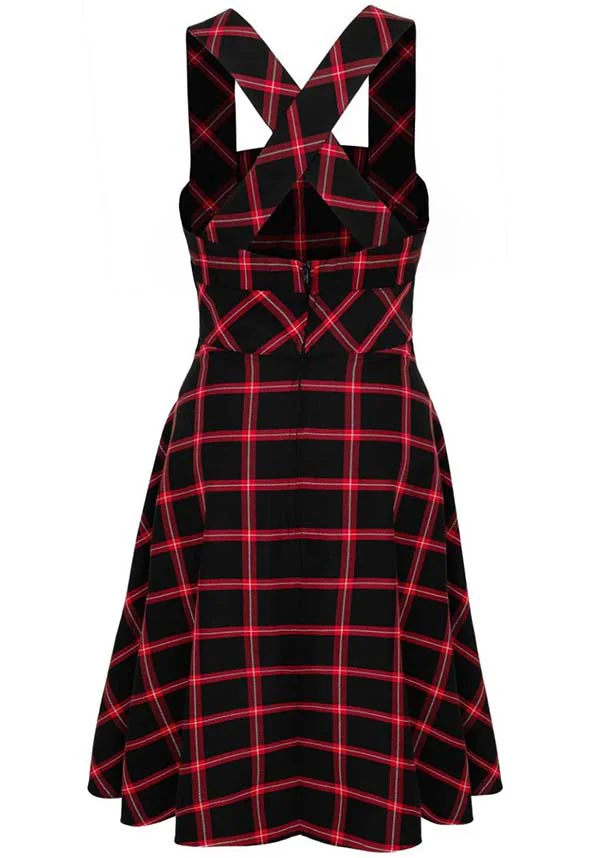 Janine [Black/Red] | PINAFORE DRESS - Image 4
