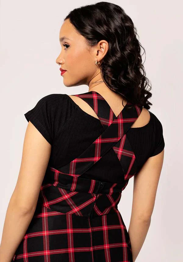 Janine [Black/Red] | PINAFORE DRESS - Image 8