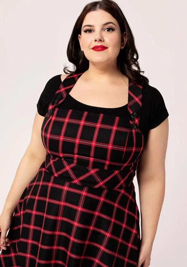 Janine [Black/Red] | PINAFORE DRESS - Image 9