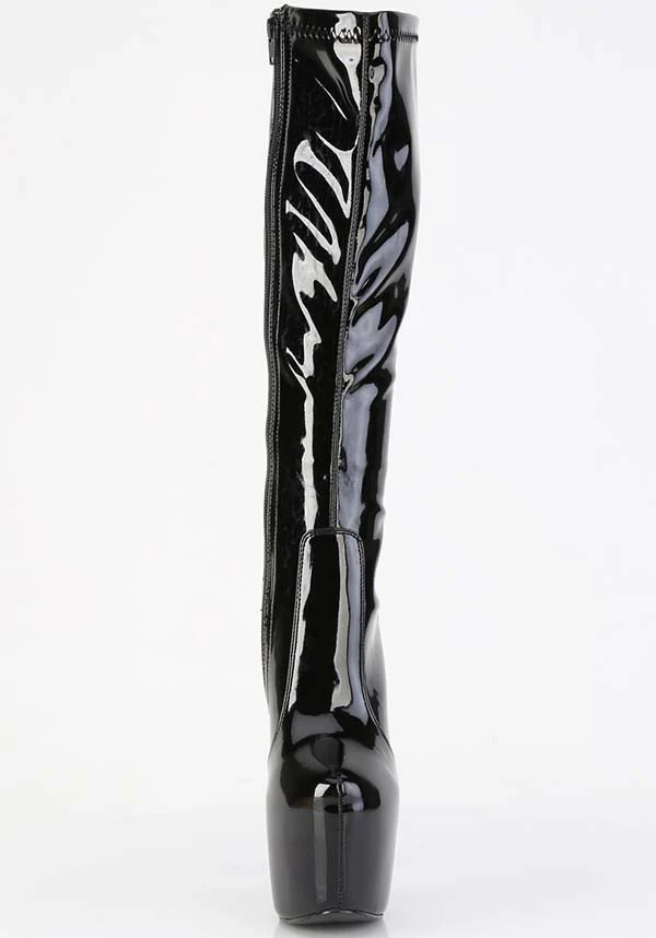 JUBILANT-2000 [Black Patent] | PLATFORM BOOTS [PREORDER] - Image 2