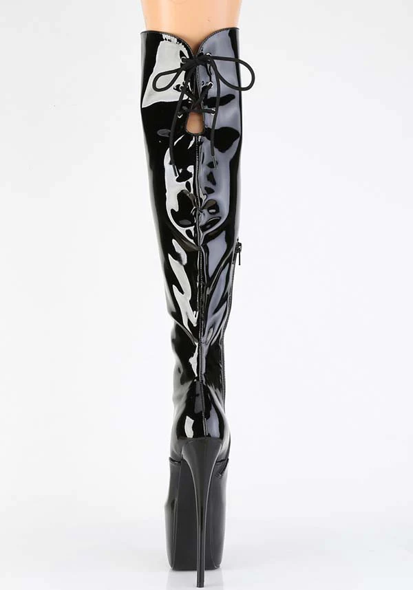 JUBILANT-3012 [Black Patent] | PLATFORM BOOTS [PREORDER] - Image 3