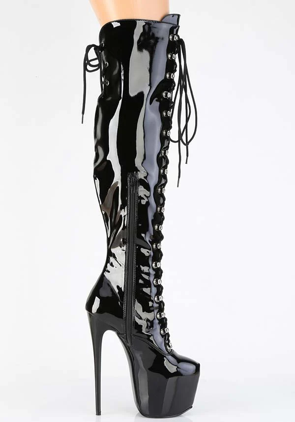 JUBILANT-3012 [Black Patent] | PLATFORM BOOTS [PREORDER] - Image 5