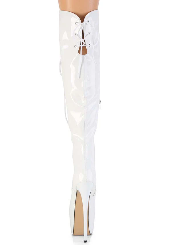 JUBILANT-3012 [White Patent] | PLATFORM BOOTS [PREORDER] - Image 3