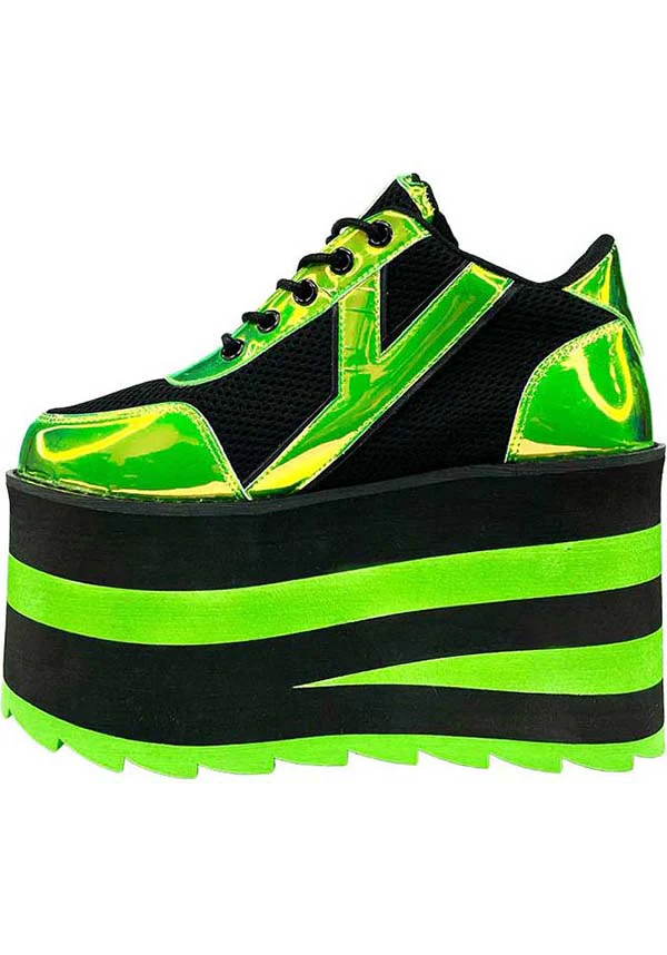 Karazii [Black/Green] | PLATFORM SNEAKERS* - Image 4