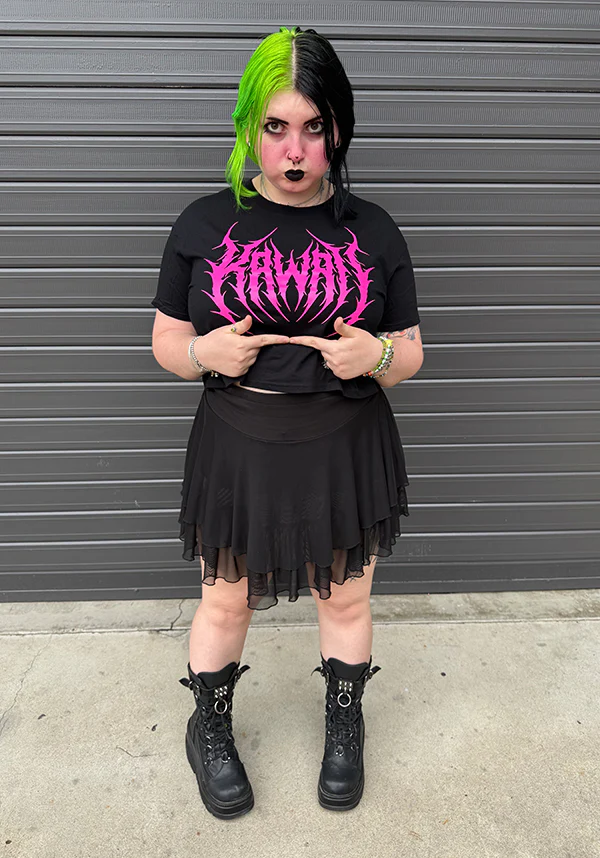 Kawaii [Pink] | CROP TEE - Image 2