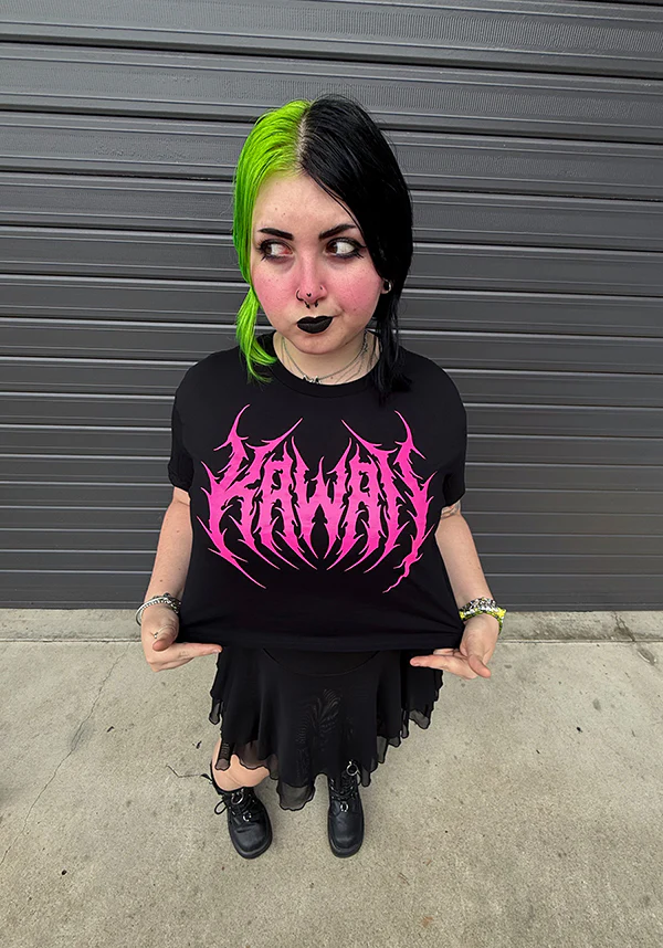 Kawaii [Pink] | CROP TEE - Image 3