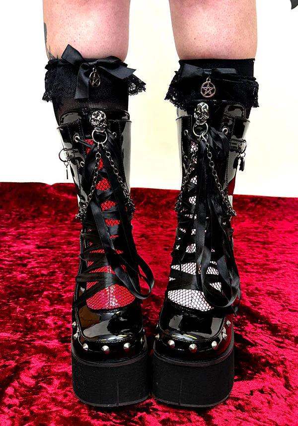 KERA-121 [Black Patent] | PLATFORM BOOTS [PREORDER] - Image 12