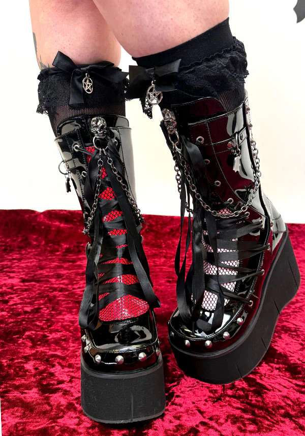 KERA-121 [Black Patent] | PLATFORM BOOTS [PREORDER] - Image 14
