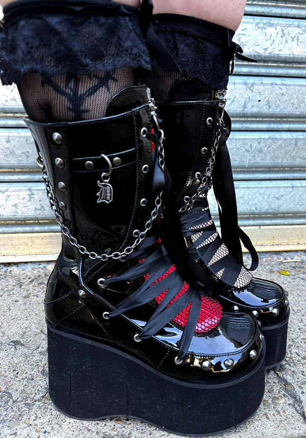 KERA-121 [Black Patent] | PLATFORM BOOTS [PREORDER] - Image 15