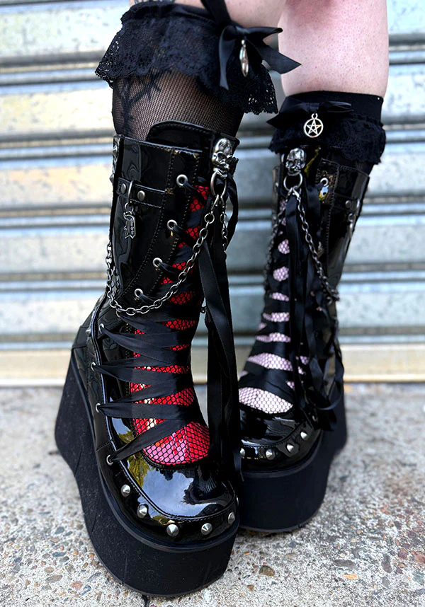 KERA-121 [Black Patent] | PLATFORM BOOTS [PREORDER] - Image 6