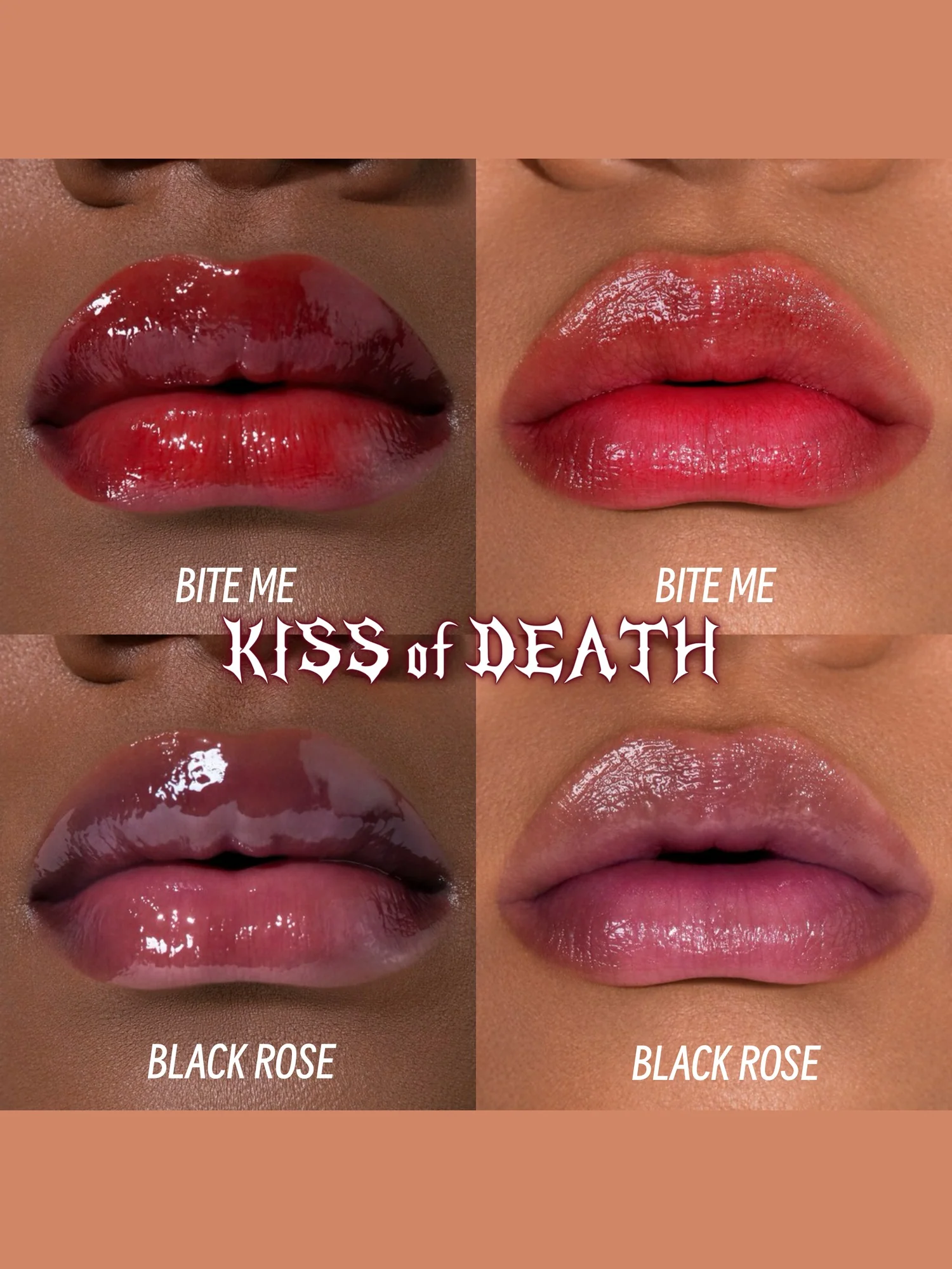 Kiss Of Death [Black Rose] Bloody | LIP OIL - Image 3
