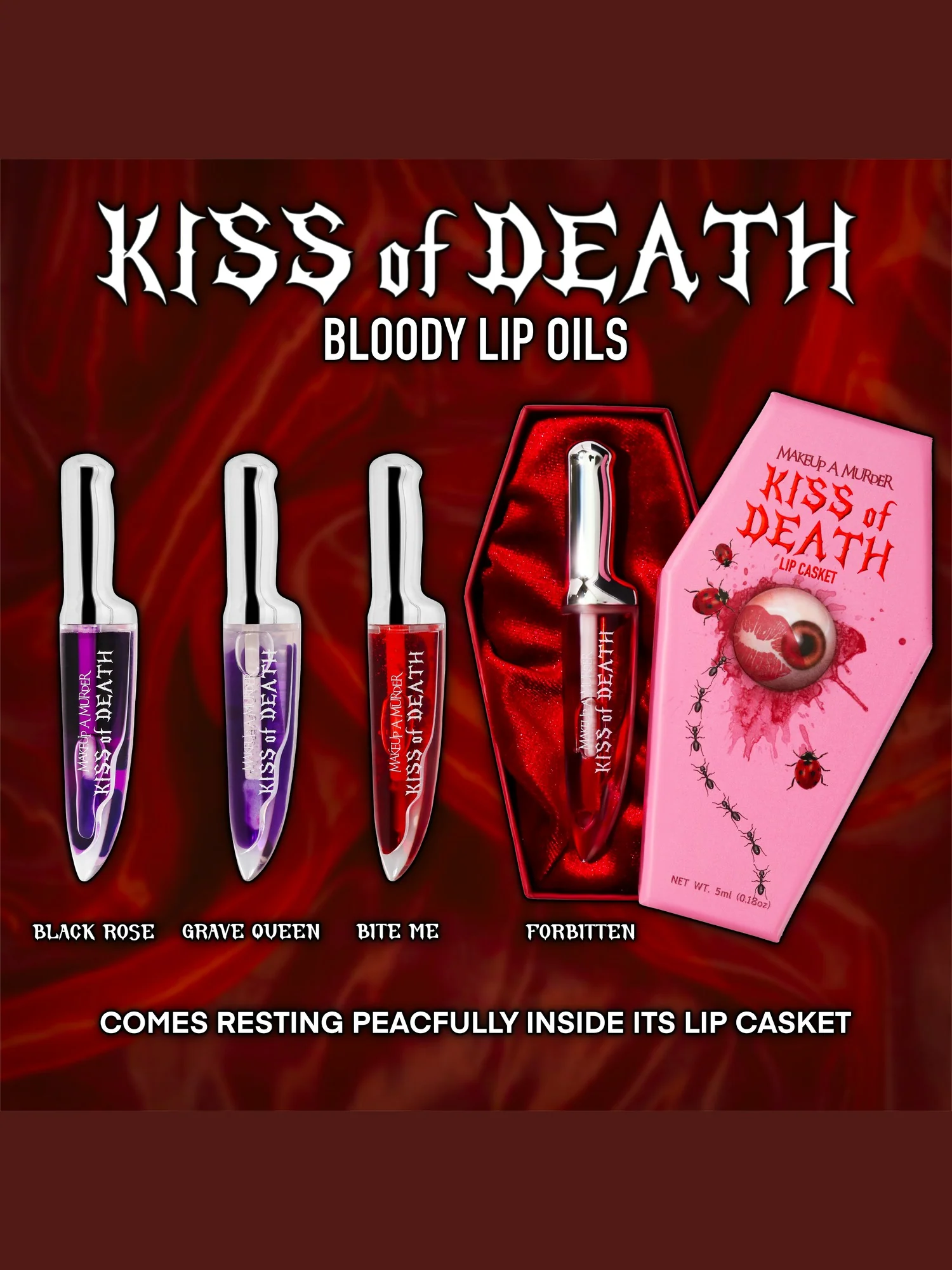 Kiss of Death [Grave Queen] Bloody | LIP OIL - Image 4