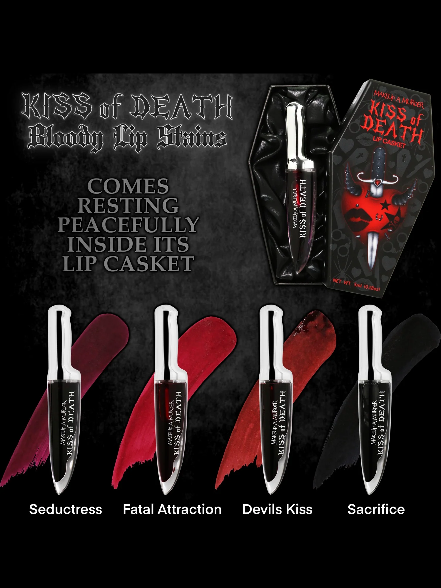 Kiss Of Death [Seductress] Blood | LIP STAIN - Image 5