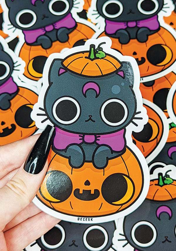 Kitty In Pumpkin | STICKER*